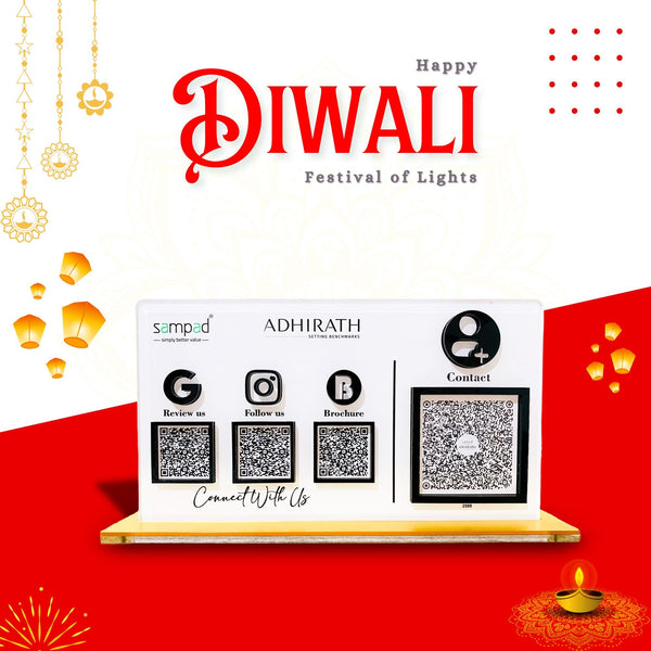 3-in-1 Multi Colour QR Standee with Payment QR