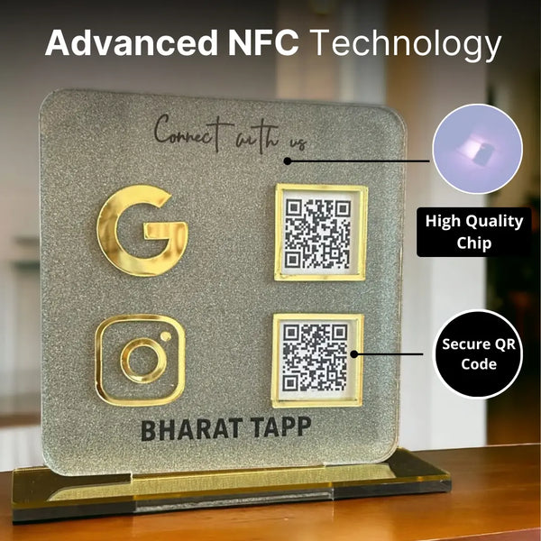 2 QR Digital Frosted Colour Standee