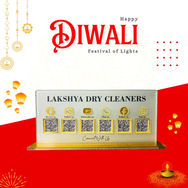 6 Qr Frosted Standee