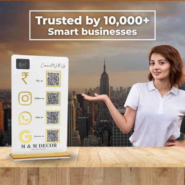 4 QR Digital Vertical Standee