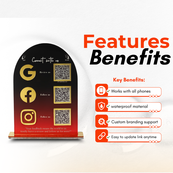 3 QR Round Shape Vertical Standee