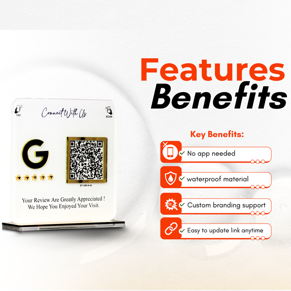 1 QR Smart Google Review Standee