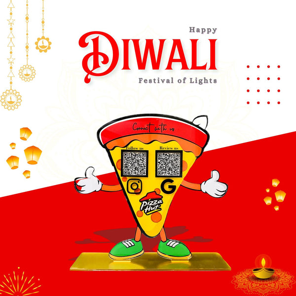 Pizza Shaped Smart Digital Standee