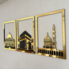 Masjid Al-Haram Islamic Wall Art Kaaba Masjid An-Nabawi Masjid Al Aqsa - Acrylic Wood Wall Art