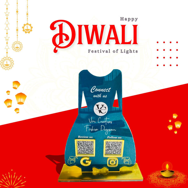 Dress- Shaped Qr Acrylic Standee