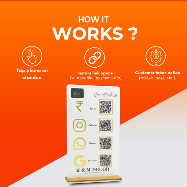 4 QR Digital Vertical Standee