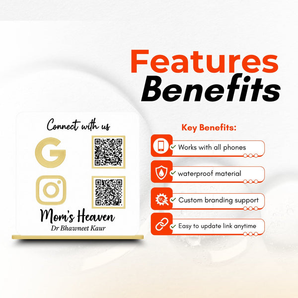 2 QR white Colour Standee