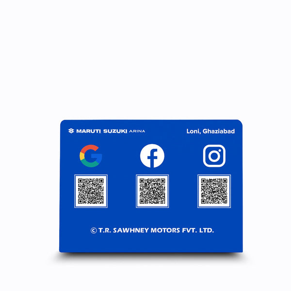 Blue Colour 3 QR Standee