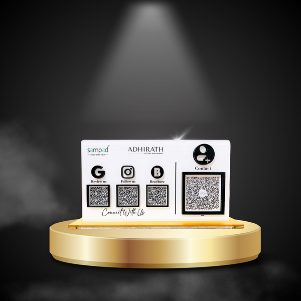 3-in-1 Blue Colour QR Standee with Payment QR