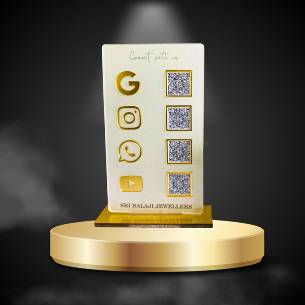 4 QR Digital Frosted Standee