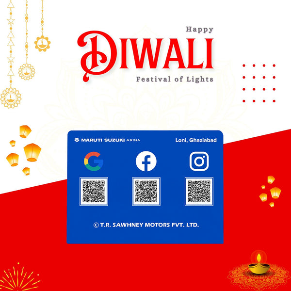 Blue Colour 3 QR Standee