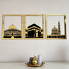Masjid Al-Haram Islamic Wall Art Kaaba Masjid An-Nabawi Masjid Al Aqsa - Acrylic Wood Wall Art