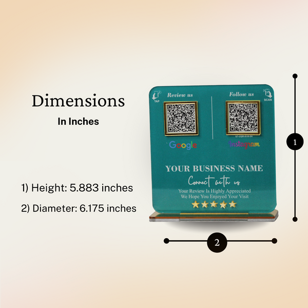 2 QR Green Colour Standee