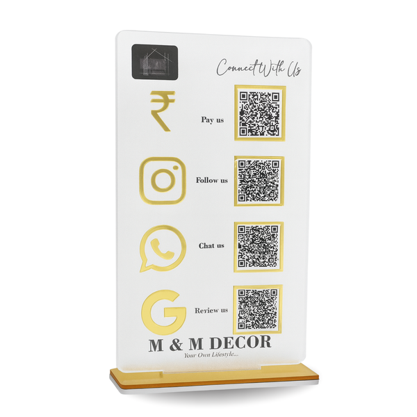 4 QR Digital Vertical Standee