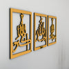 Subhanallah Alhamdulillah AllahuAkbar Acrylic Wooden Set Islamic Wall Art Decor