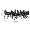 7 HORSE RUNNING METAL WALL ART