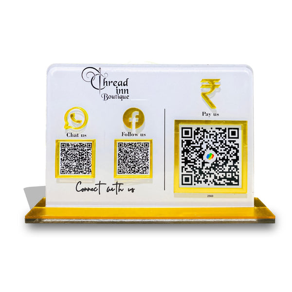 2-in-1 QR Horizontal Standee with Payment QR
