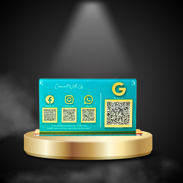 3-in-1 Multi Colour QR Standee with Payment QR