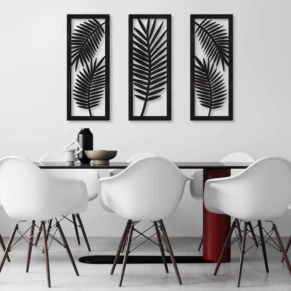 leafgeometric wooden wall art